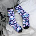 thumbnail image 5 of Cauagu crystal Skull flower leaf Print Crew Socks for Women and Men,Adult Athletic Running Socks 1-Pair Sports Socks Work Gear Socks with Moisture Wicking, 5 of 6