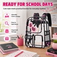 thumbnail image 3 of SANMADROLA Clear Backpack Cherry Heavy Duty Transparent Bookbag Teen Girlish Cute Bag Large Capacity See Through Backpacks Stadium Approved Daypack for Middle School College Sport/Travel, 3 of 10