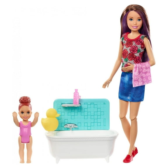 Barbie Skipper Babysitters Inc Bath Time Playset, Brunette