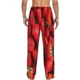 thumbnail image 3 of Daiia Strawberry Red Men's Sleep Pant with Pockets and Drawstring,Pajama Pants-X-Large, 3 of 9