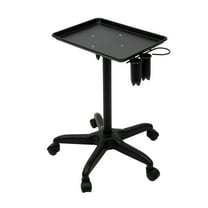 New Professional Salon Trolley Aluminum Trolley Hair Instrument Tray Caddy Black
