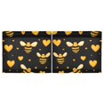 thumbnail image 3 of Yellow Hearts Bees Kitchen Curtains Half Tier Curtain 2 Rod Pockets Bathroom Bedroom Cupborad Living Room 27"x36", 3 of 8