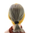 thumbnail image 3 of ManxiVoo Soft Stretch Cable Knit Ear Warmer Headband for Women Winter Warm Headbands for Cold Weather Outdoor Sports and Daily Use Yellow, 3 of 4