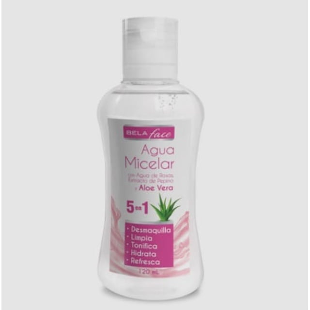 BELA FACE (AGUA DE ROSAS/PEPINO/ALOE VERA) 5 EN 1 AGUA MICELAR 120 ML
