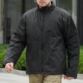 thumbnail image 2 of Sentmoon Mens Light Jacket Solid Color Long Sleeve Turtle Neck Men Winter Coat Oversized Zipper Windbreaker Waterproof Mens Clothes with Pockets Fall Casual for Festival Camping and Outdoor, 2 of 7