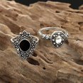 thumbnail image 5 of NAMZI Women Jewelry Bohemian Above Joint Knuckle Finger Ring Band Ring Set Vintage, Carving Flower, 5 of 5