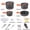 Orange 25 PCS, variant on REDCAMP 6 PCS Camping Cookware Mess Kit – Lightweight Stackable Pot, Pan, Bowls, Spoon, Utensils with Storage Bag for Camping, Backpacking, Outdoor Cooking