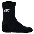 thumbnail image 2 of Champion Kids Socks, Pack Of 6 - Crew Socks, Solid Colour Black/Grey/White 31-34, 2 of 7