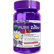 Vicks Pure Zzzs Kidz Melatonin With Chamomile & Lavender Gummies Natural Berry -- 48 Gummies