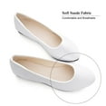 thumbnail image 2 of SAILING LU Women Flat Shoes Comfortable Slip on Multi-color Pointed Toe Ballet Flats White US 6, 2 of 6