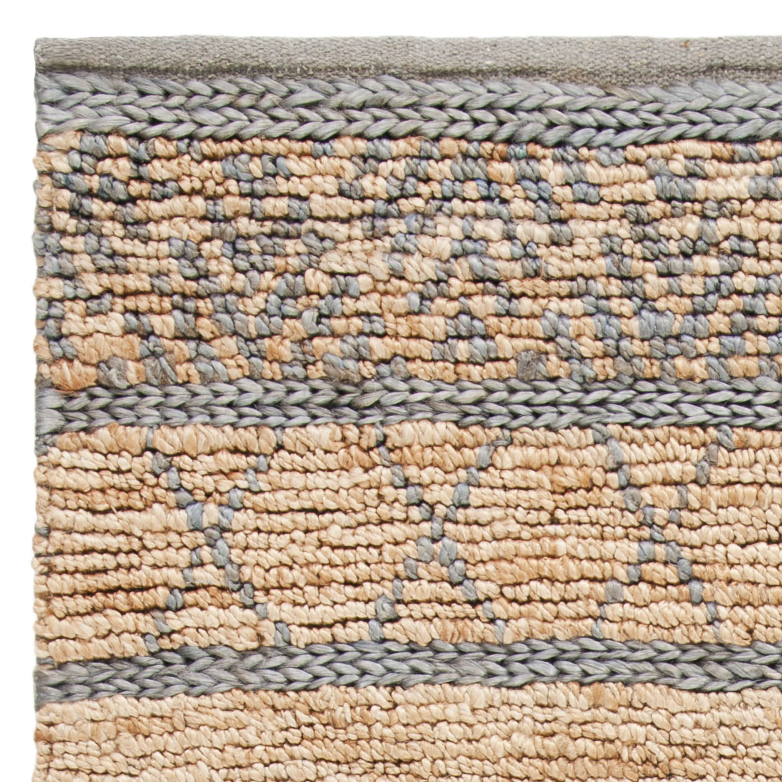 SAFAVIEH Natural Fiber Dahila Geometric Jute Area Rug, Beige/Grey, 4' x 6'