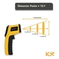 thumbnail image 3 of Termometro Laser Infrarojo -50 A 380 Grados Kingsman 300564, 3 of 7