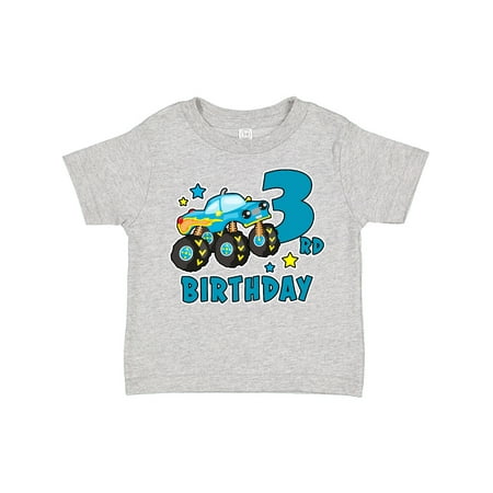 

Inktastic 3rd Birthday Monster Truck Gift Toddler Boy Girl T-Shirt