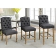 thumbnail image 6 of Furniture of America Roseanne Upholstered Bar Chairs - Set of 2, Dark Gray, 6 of 7