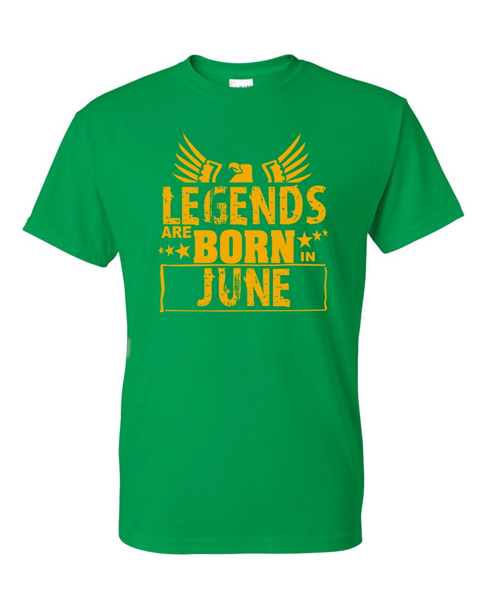 Gold Design Legends are Born in June Mens Crewneck Graphic Sweatshirt 