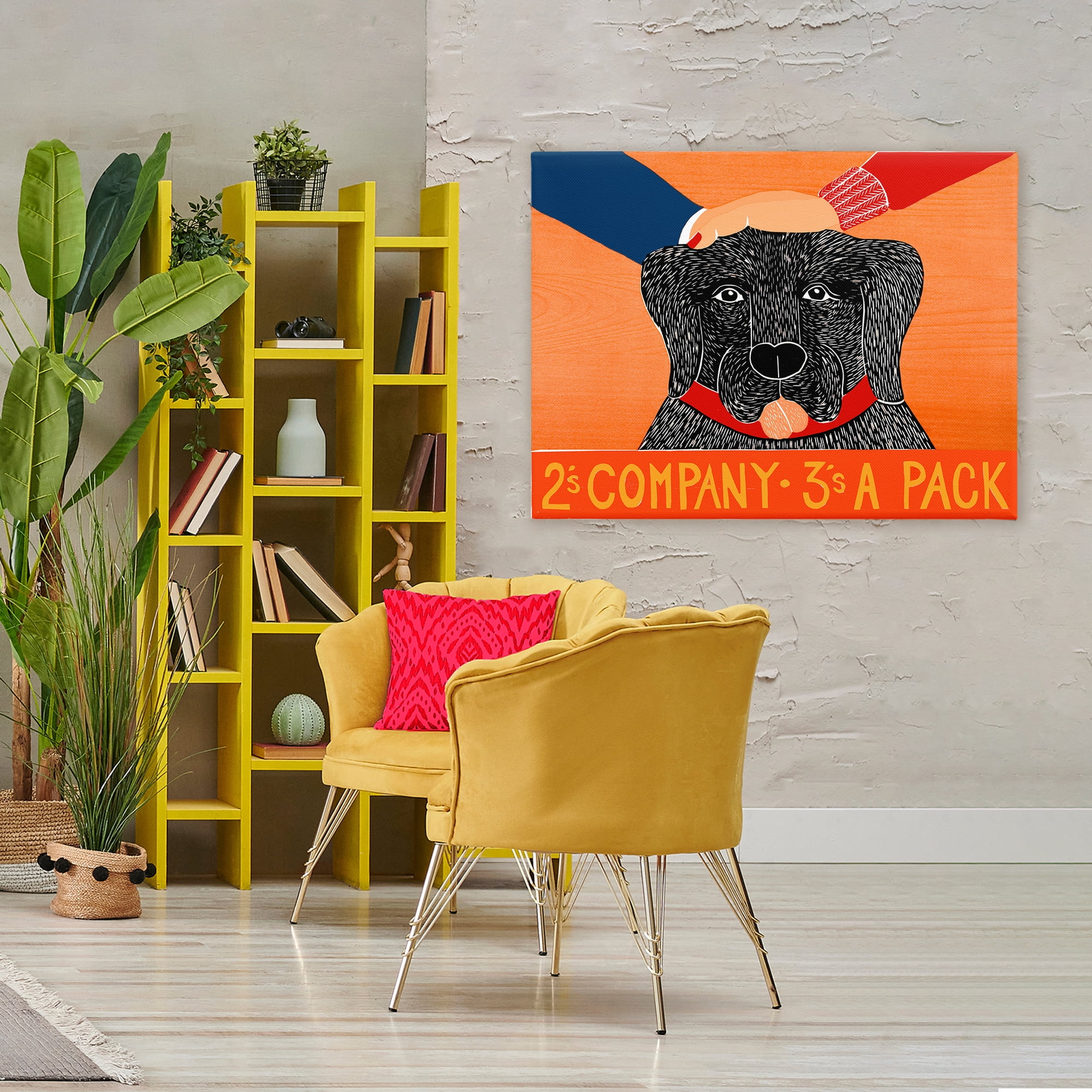 2's Company Dog Canvas Wall Art, design by Stephen Huneck
