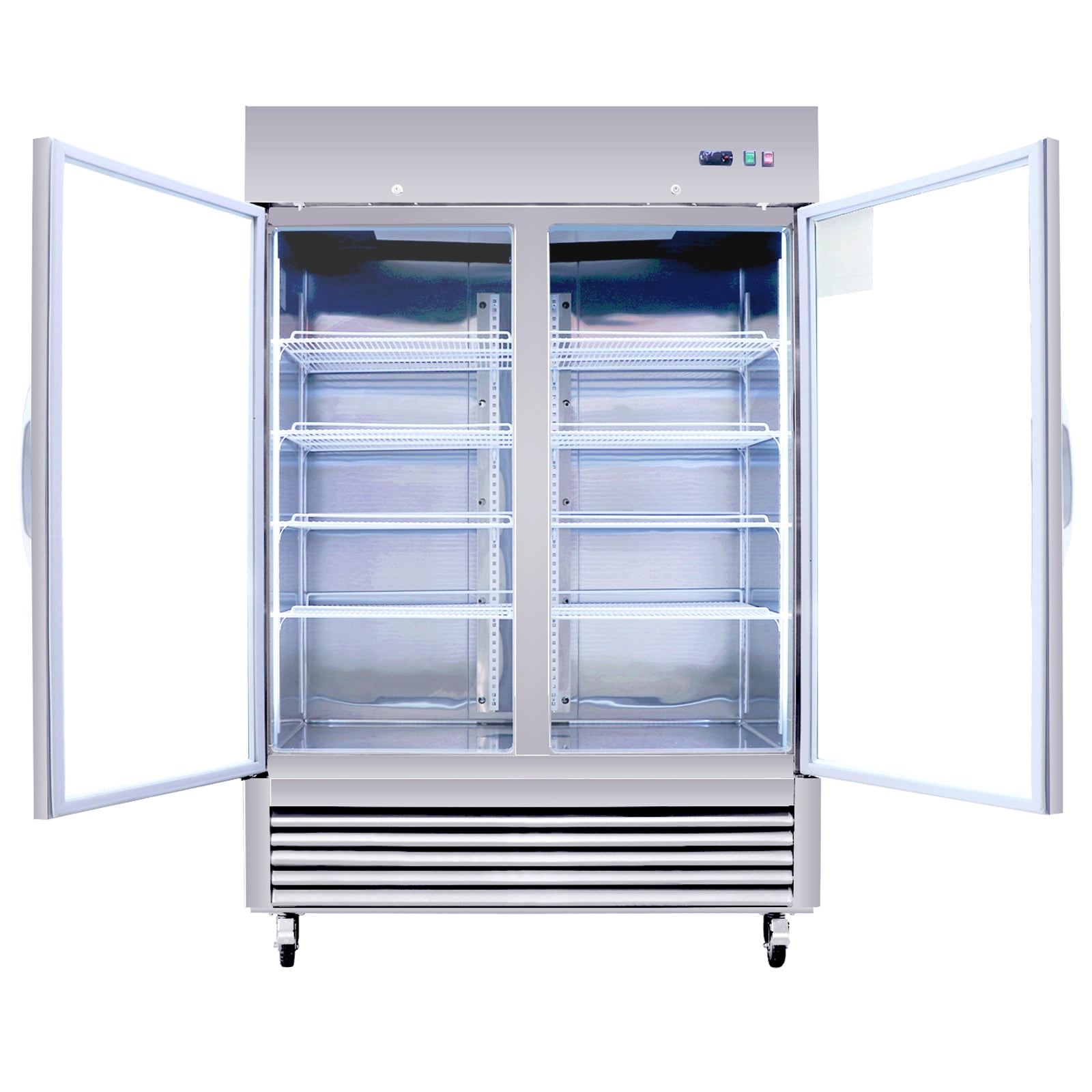 Camellia River 54" Commercial Display Refrigerator, Double Glass Door Merchandiser