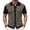 Black, variant on EANJE Men's Short Sleeve Knit Polo Cardigan, Geometric Pattern Button‑Down Lapel Collar Retro Casual Knitted Shirt for Daily Vacation Blue M
