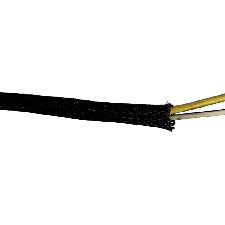 100 Ft Black Expandable Braided Cable Sleeving – 3/8 Inch Wire Loom Tubing