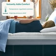 thumbnail image 2 of Sleep Innovations Cool Comfort Dual Layer 4 Inch Memory Foam Mattress Topper, Queen Size, Medium Plush, 2 Inch Cooling Gel Memory Foam Plus 2 Inch Pillow Top Cool Cover, 2 of 5