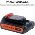 thumbnail image 3 of LBXR20 20V Lithium Battery Compatible with Black & Decker 20V MAX Lithium Battery LBXR2520 LBXR2020 LBX20 LB2X4020 LB2X3020 and LCC221 LST522 LST201 LST220 LST300 20-Volt Max Tools, 3 of 9