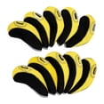 thumbnail image 2 of Juego de 10 Uds. de fundas para cabeza de hierros de Golf Cola accesorios de Golf amarillo negro, 2 of 8