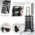 thumbnail image 4 of Estuche de maquillaje Yueieoun Professional Rolling 3 en 1 con ruedas, 4 of 8