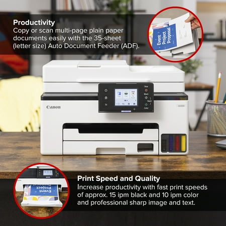 Canon - MAXIFY GX2020 MegaTank Wireless All-In-One SuperTank Inkjet Printer - White