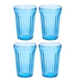 thumbnail image 3 of STPgoods Blue Faceted Stackable Drinking Glasses Set 4 Pcs 8.45 fl oz Glass Tumbler Set Water Glasses, 3 of 10