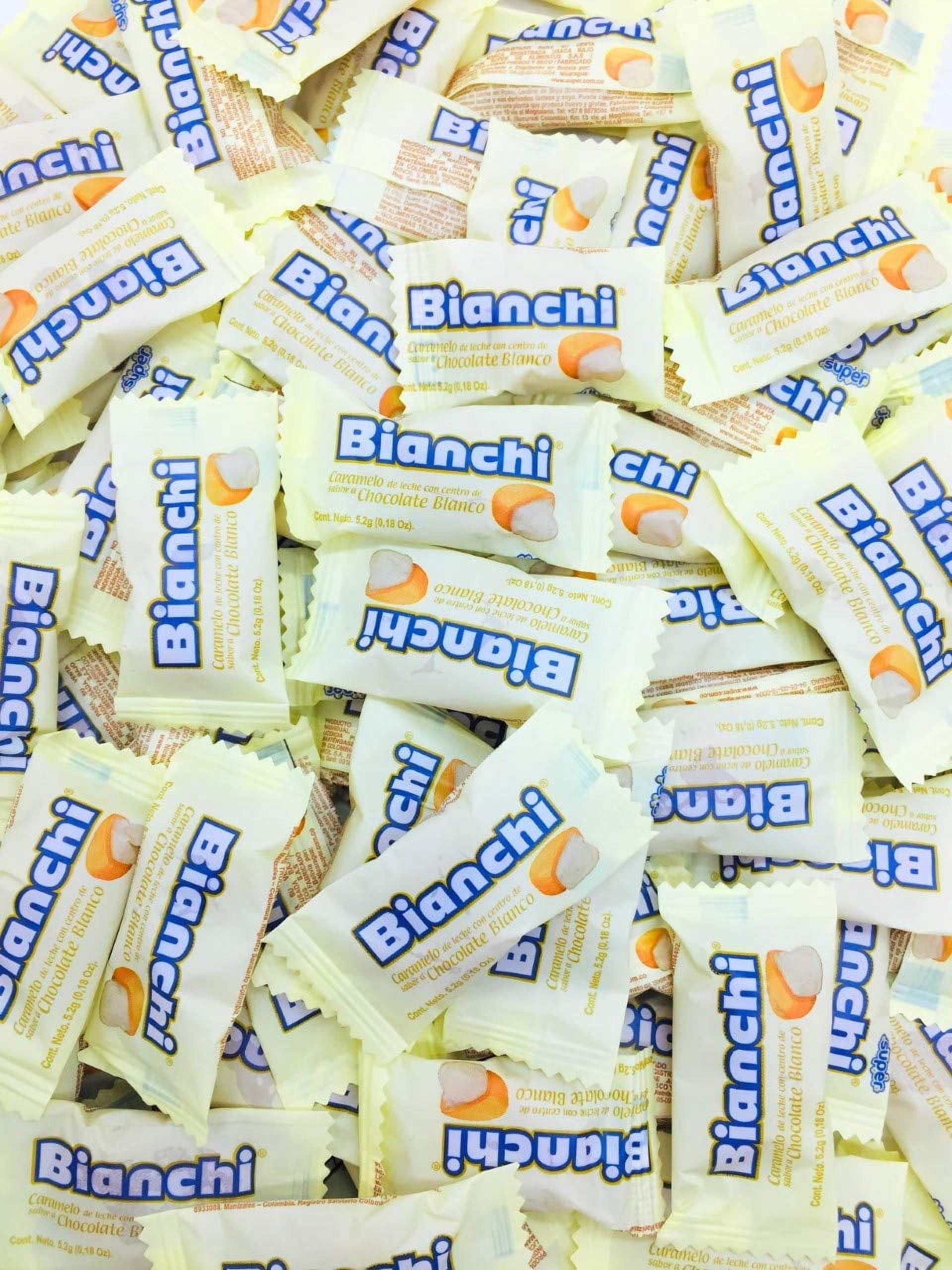BIANCHI Caramel Candy With Milk Chocolate Center – Caramelo con Chocolate Blanco 400g – Imported from Colombia
