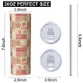 thumbnail image 3 of Pioneer Flower Floral Print Pattern 20oz Skinny Tumbler with Straw & Lid, Double Wall Vacuum Insulated Cup, Leak-Proof, Cup Holder Friendly, Hot 6H Cold 12H, 3 of 6