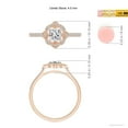 thumbnail image 4 of ANGARA Natural Princess-Cut Diamond Ring with Ornate in 14K Rose Gold for Women (Size-4.5mm| Color-I-J| Clarity-I1-I2) | April Birthstone, Anniversary, Jewelry Gift for Women | Natural Diamond Ring, 4 of 8