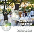 thumbnail image 2 of G40 Light String with E12 Base G40 Light Bulbs for for Backyard Porch Patio Balcony Party Xmas Wedding Decor, 2 of 6