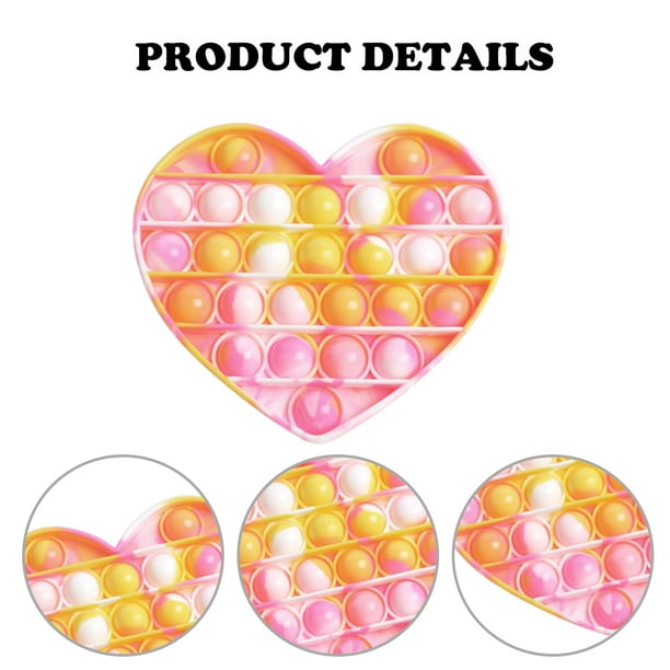 yuyomalo Bubble Fidget Toy Autism Stress Relief Relax Toys (Heart-shaped) 