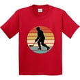 thumbnail image 3 of Inktastic Hockey Player Retro Sunset Youth T-Shirt, 3 of 5