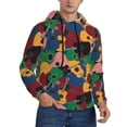 thumbnail image 2 of Rateoe Colored Guitars Pattern Mens Hoodie, Pullover Hooded Sweatshirt, Kangaroo Pocket Hoodie Ideal for Daily Wear, Travel and Home-3X-Large, 2 of 7