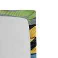 thumbnail image 2 of Ambesonne Zebra Print Fitted Sheet, Savannah Animal Stripes, Full Size, Green Yellow Black, 2 of 2
