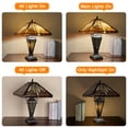 thumbnail image 6 of Tiffany Lamp Stained Glass Table Lamp 16x16x24 Inches 3-Light Style Mother-Daughter Vase Desk Reading Light Decor for Home Office Bedroom Living Room, 6 of 7