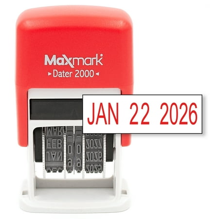 - MaxMark Dater 2000, Self Inking Date Stamp with Red Ink