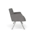 thumbnail image 2 of Willow Lounge Lobby Reception Waiting Loveseat / Silver Steel / Light Gray, 2 of 5