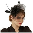 thumbnail image 2 of Vintage Feather Bridal Hat For Women Elegant Fascinator Headband For Weddings Parties And Evening Events, 2 of 3