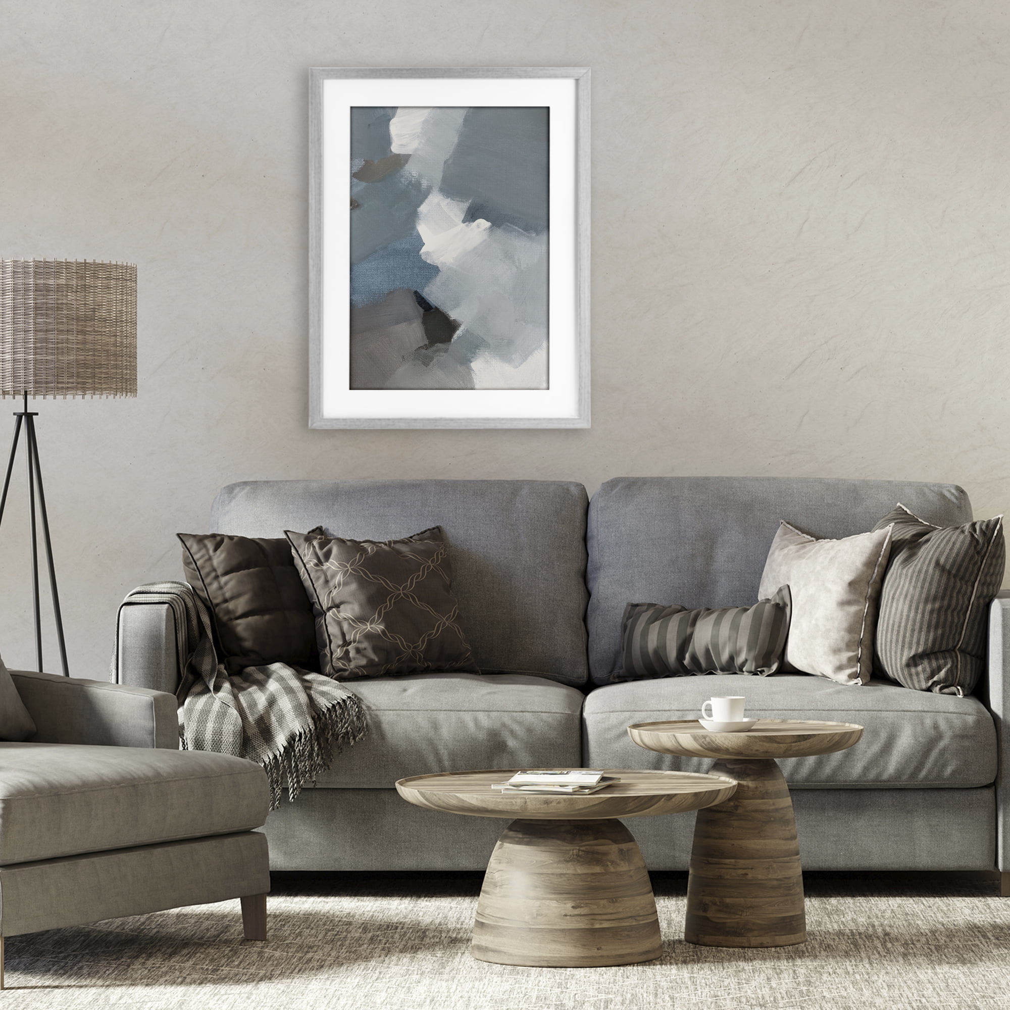 Stupell Industries Stormy Grey Abstract Gray Framed Print Under Glass, design by Lanie Loreth