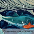 thumbnail image 3 of Shark Waterproof Printed Shower Curtain Set with Hooks for Bathroom Decoration, 3 of 5