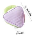 thumbnail image 4 of FEOLGEHLY Cute Mini Makeup Bag, Small Handbag Storage Bag, Portable Travel Toiletry Bag with Handle for Women, Makeup Brushes Storage, Cosmetic Pouch (Purple), 4 of 7
