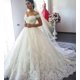 thumbnail image 3 of Vestido de novia de encaje de otoño, vestido de novia principal europeo y americano con hombros descubiertos, vestido de cola de gran tamaño, 3 of 5