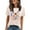 Beige, variant on Women's Vintage T Shirts Graphic Tees Summer Short Sleeve Casual Crewneck Basic Tunic Tops Trendy