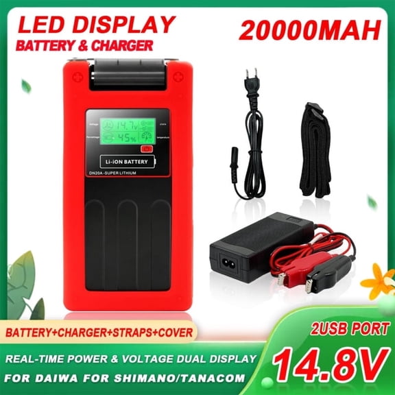 14.8V-16.8V 20.0Ah Sea Fishing Reel Lithium Battery For Daiwa&Shimano Electric Fishing Reels