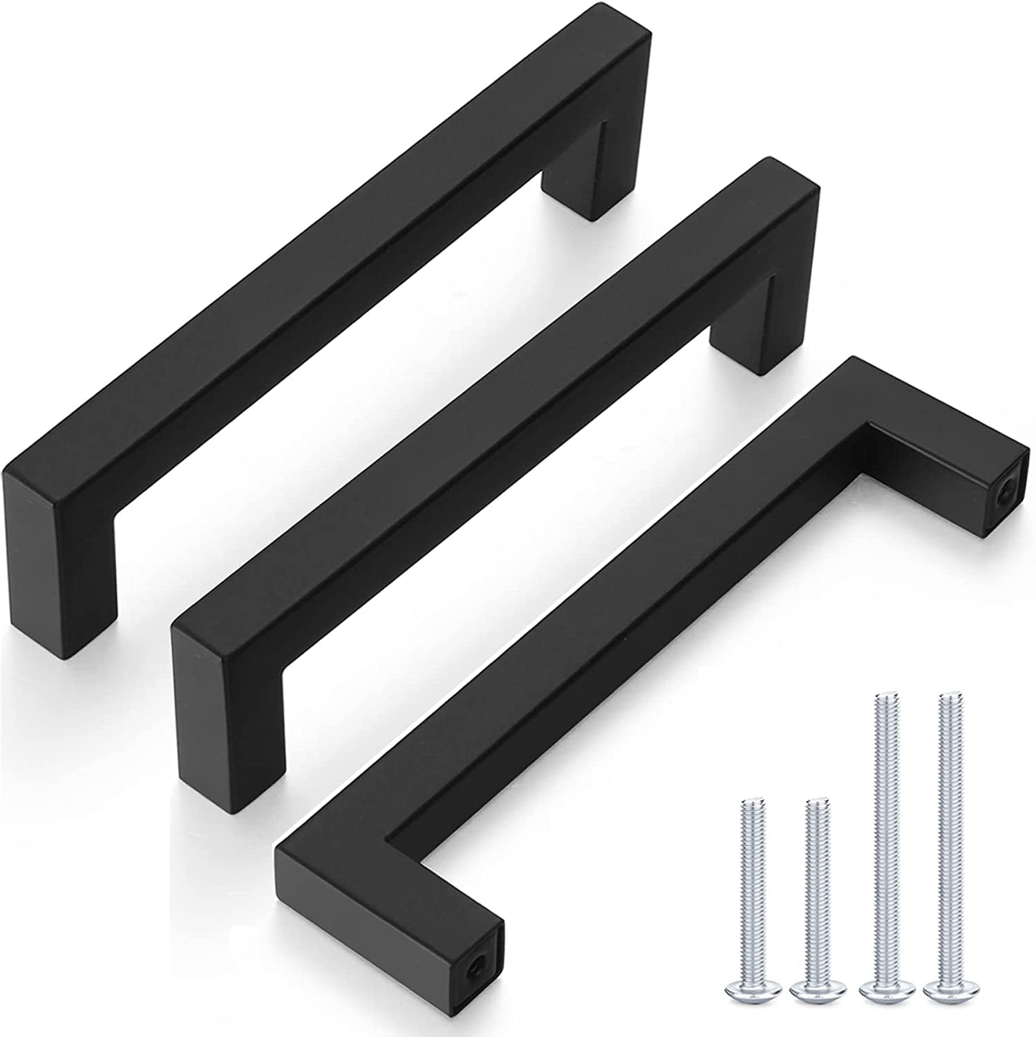 Black Kitchen Square Handles, 30 Pack Kitchen Hardware
