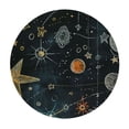 thumbnail image 4 of JRXY The Dazzling Stars and Dreamy Night Sky Round Tablecloth White, 4 of 8