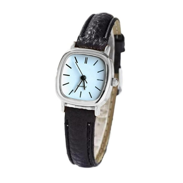 Elegante reloj de cuarzo para hombre con correa de cuero genuino, perfecto para ocasiones informales o casuales.